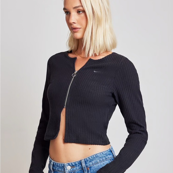 Nike Sportswear Chill Knit Top - Black - Picture 1 of 4